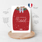 Carte "Mon premier Noël" à remplir - rouge