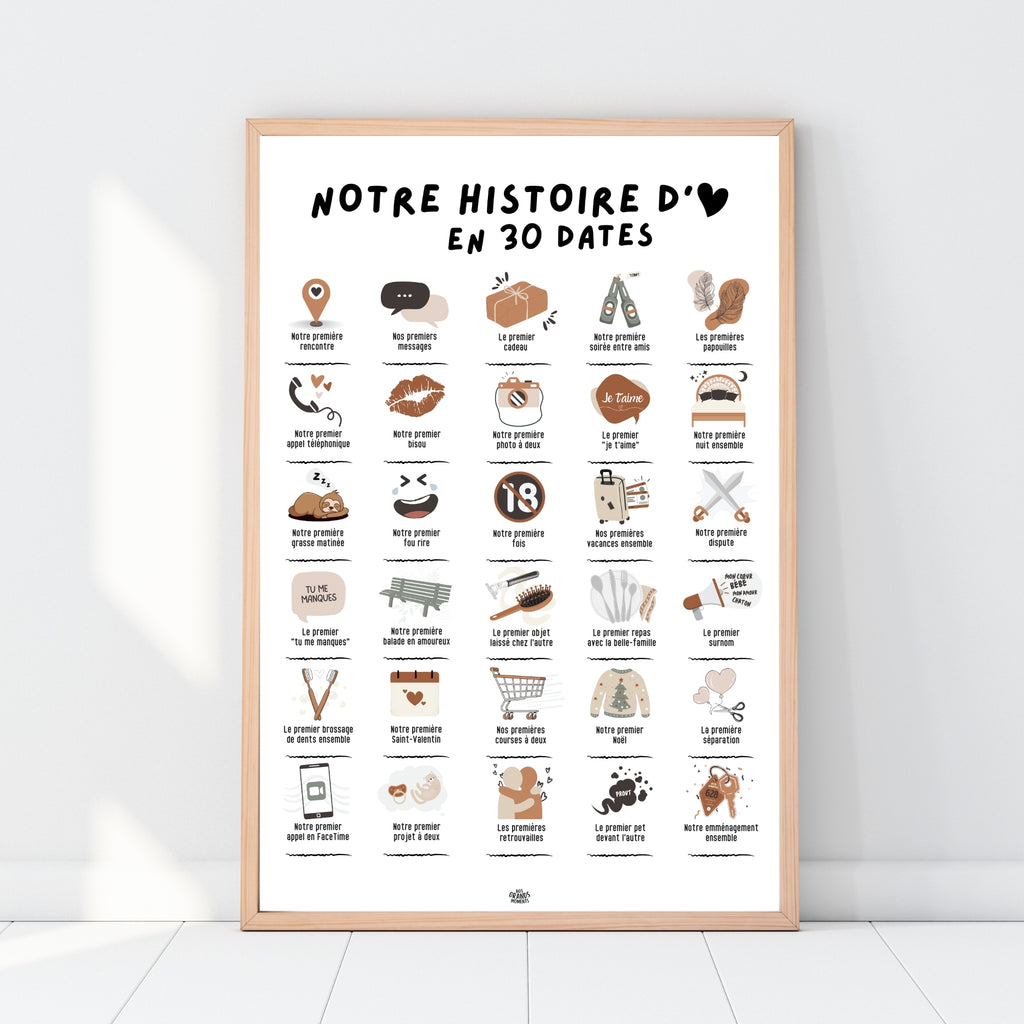 Affiche - Notre histoire d'amour en 30 dates