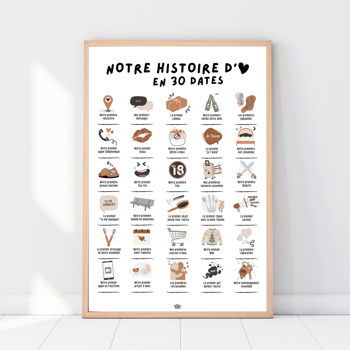 Affiche - Notre histoire d'amour en 30 dates