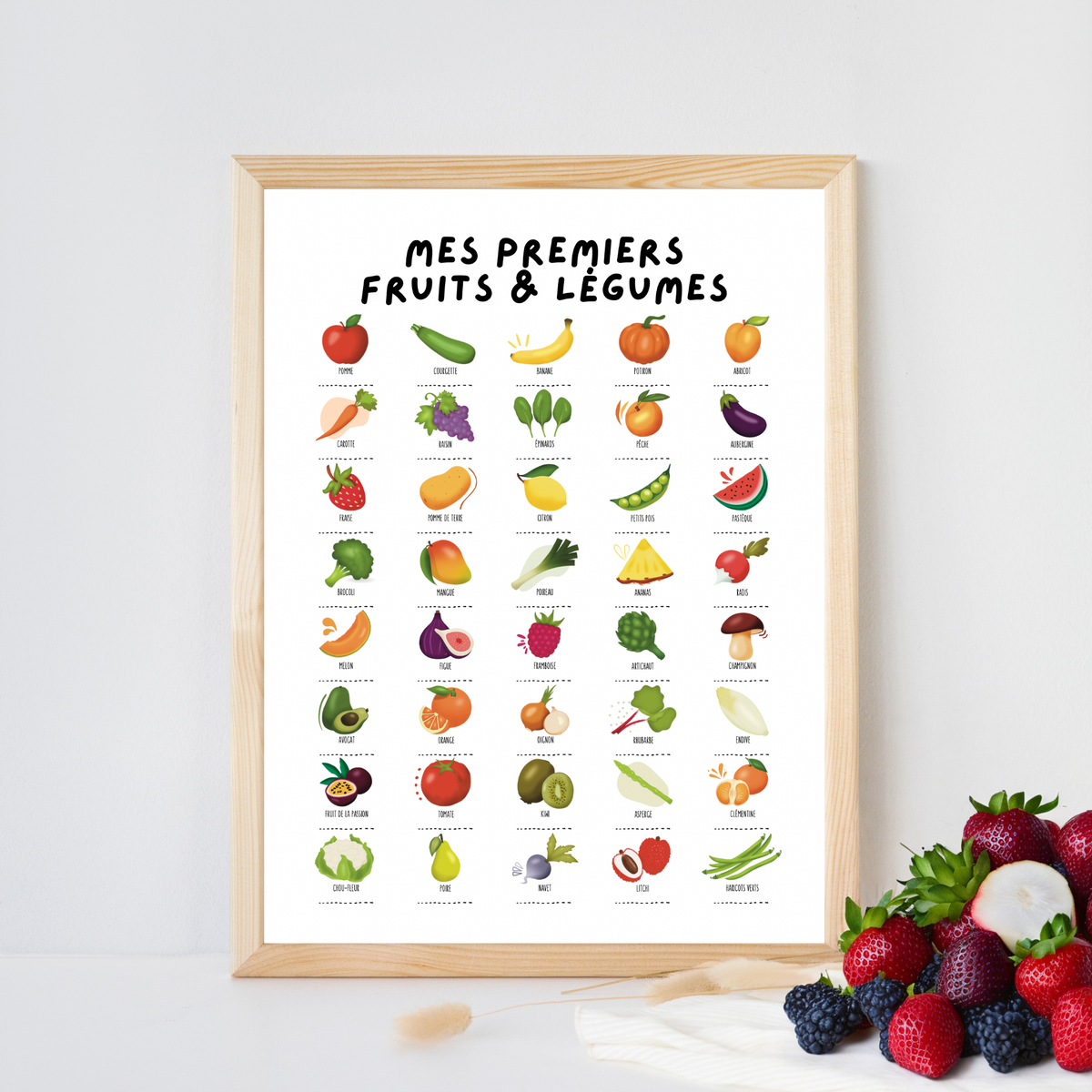 Affiche - Mes premiers fruits & légumes