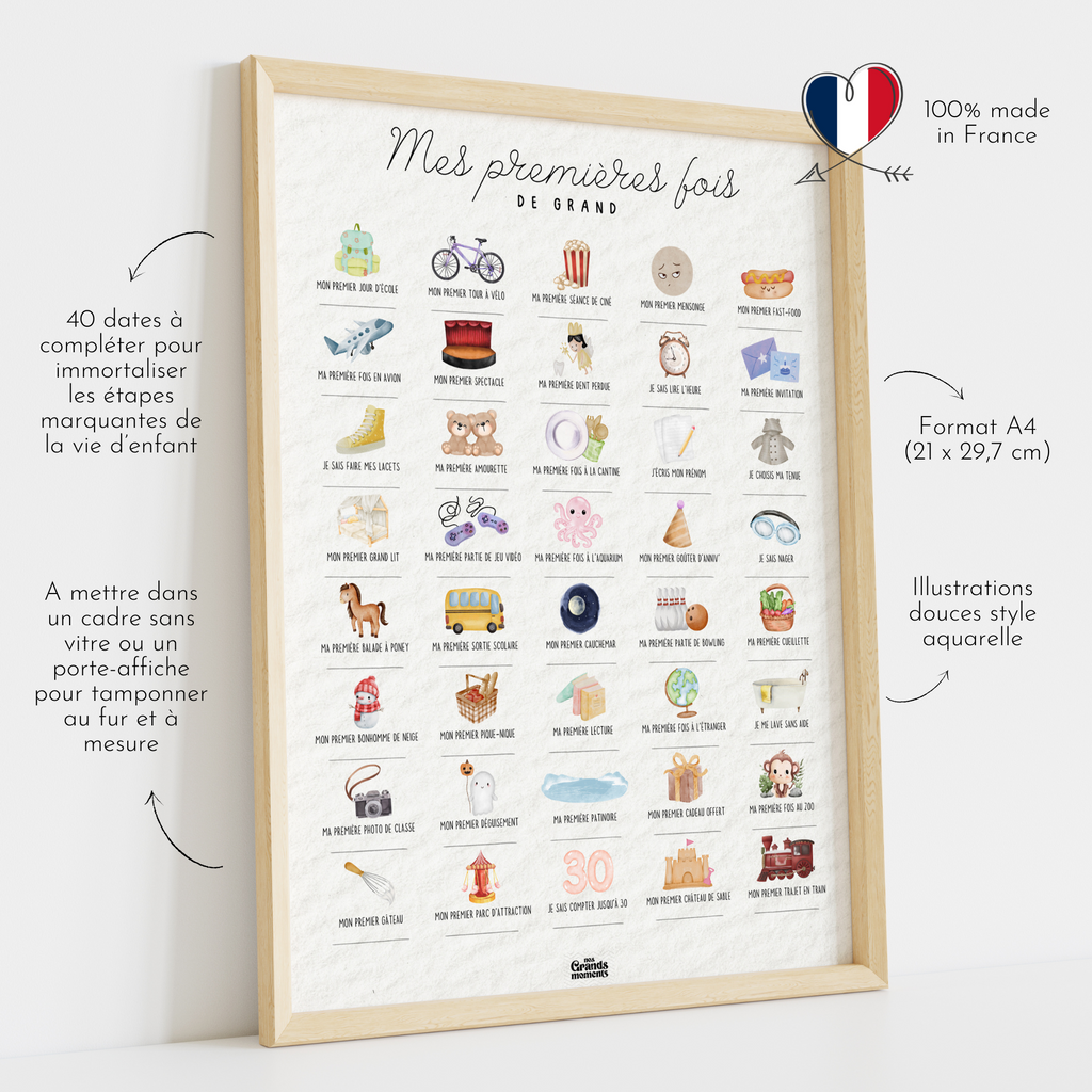 Affiche à tamponner Mes Premières Fois de Grand.e