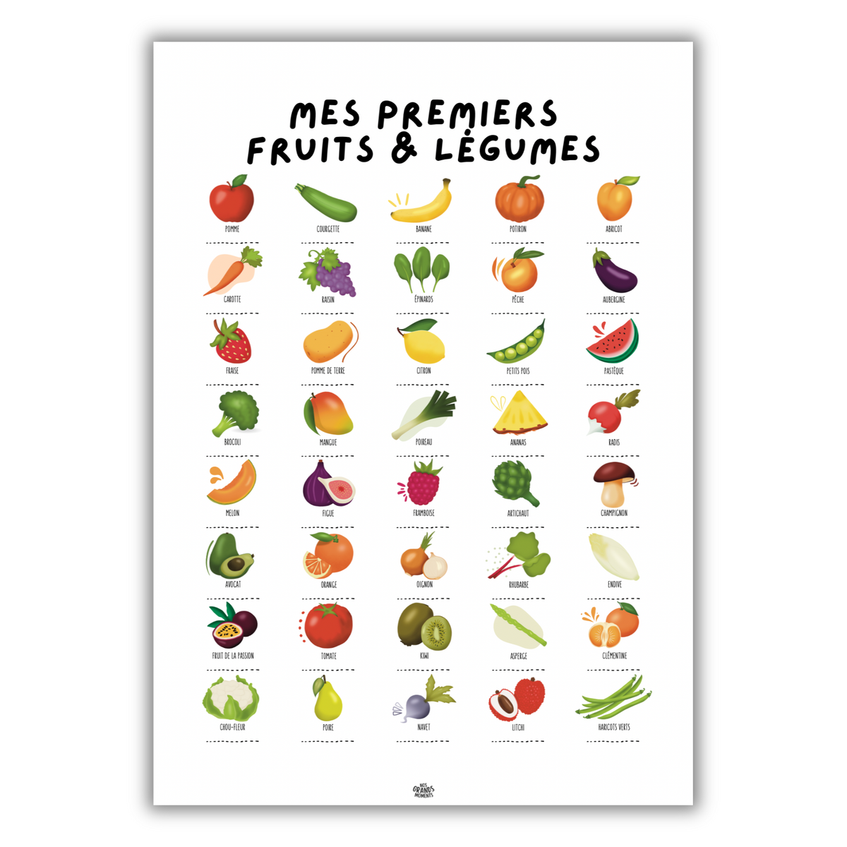 Affiche - Mes premiers fruits & légumes