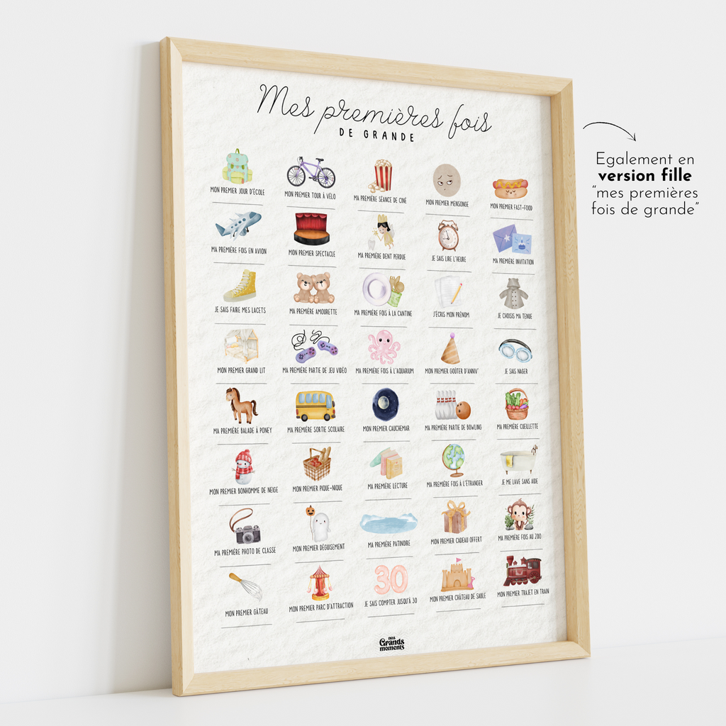 Affiche à tamponner Mes Premières Fois de Grand.e