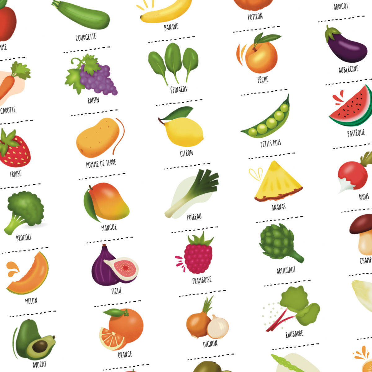Affiche - Mes premiers fruits & légumes