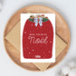 Carte "Mon premier Noël" à remplir - rouge