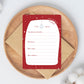 Carte "Mon premier Noël" à remplir - rouge
