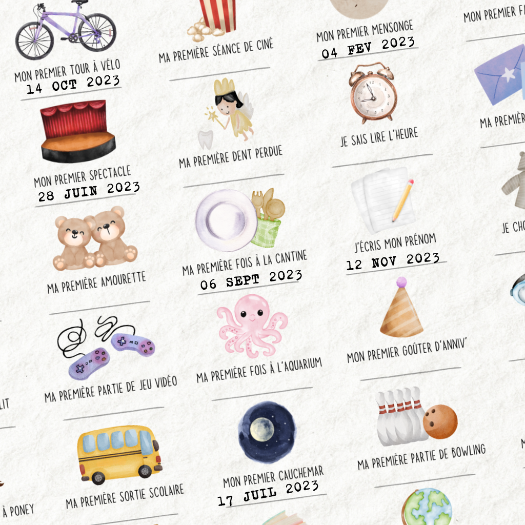 Affiche à tamponner Mes Premières Fois de Grand.e