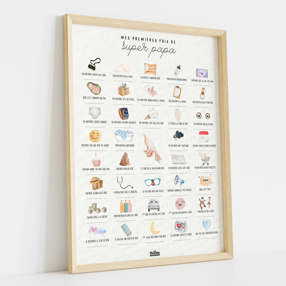Mes premières fois de super papa - Affiche à tamponner - Nos Grands Moments