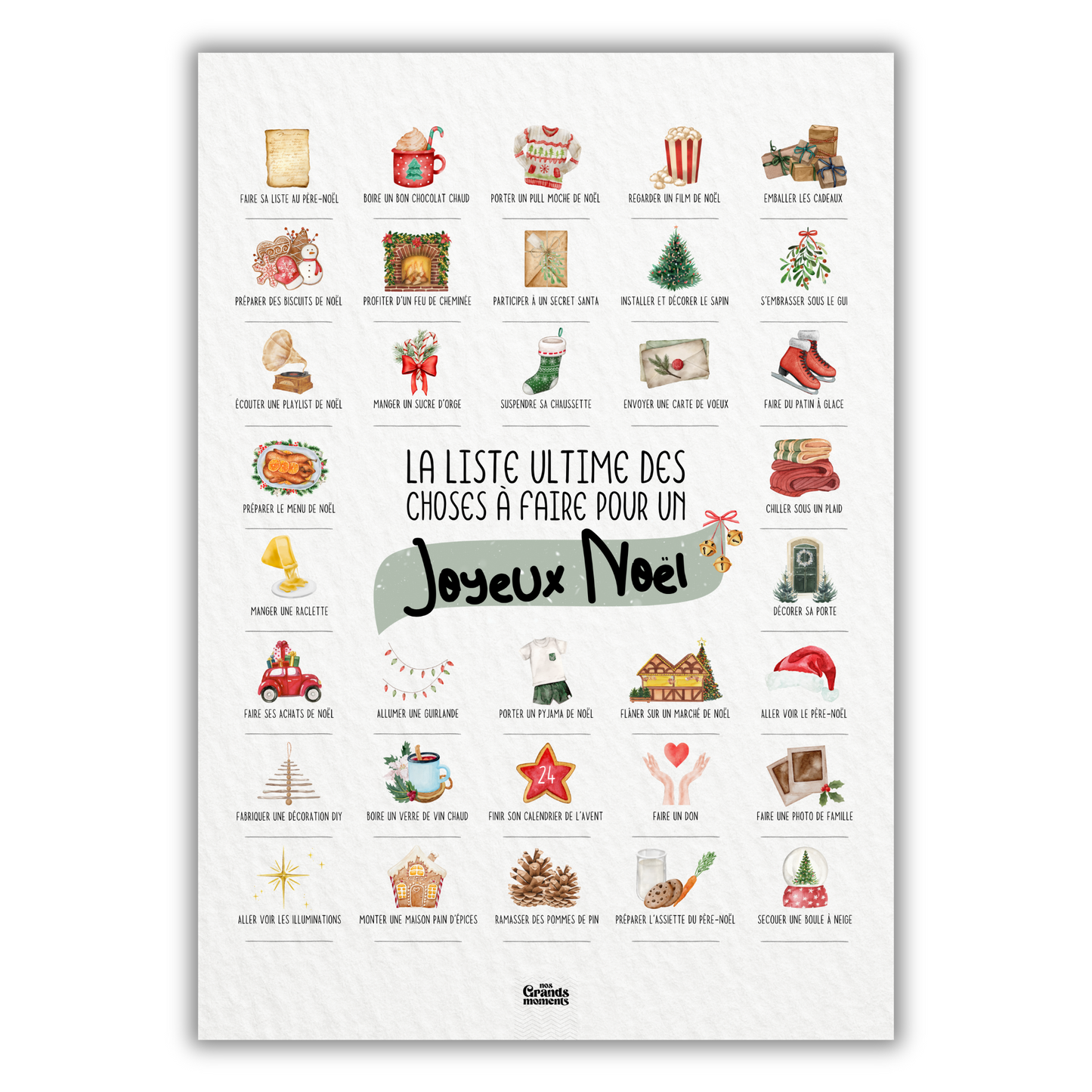 Affiche de Noël à tamponner
