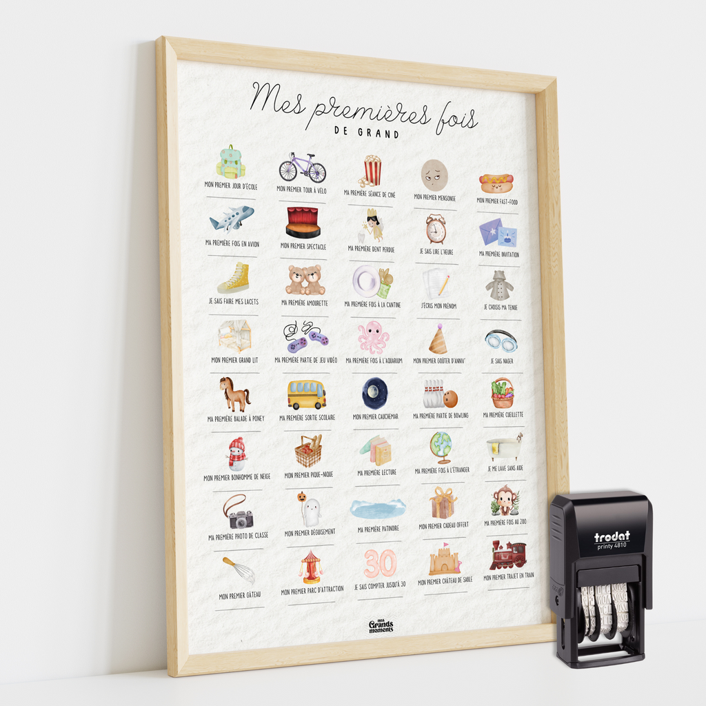 Affiche à tamponner Mes Premières Fois de Grand.e