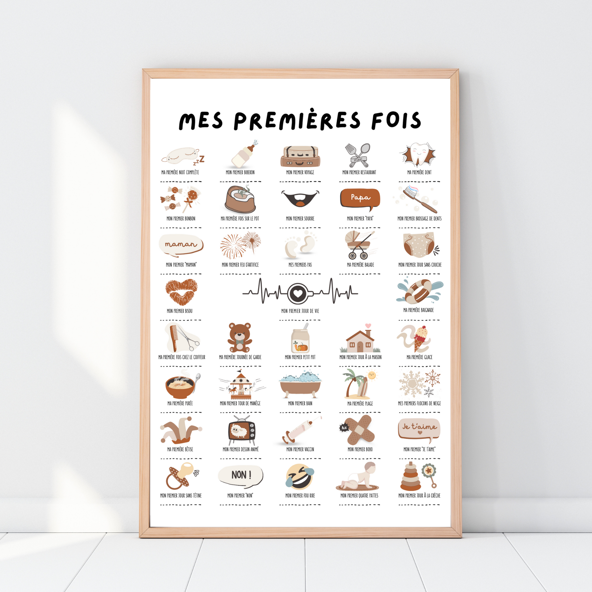 Affiche famille Mes premières fois - L'instant Héra - Faire-part et  papeterie