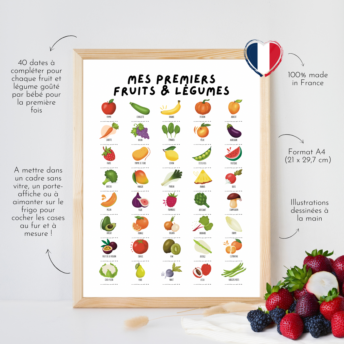 Affiche - Mes premiers fruits & légumes