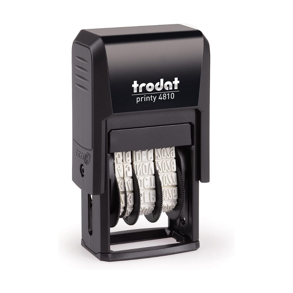 Tampon dateur Trodat Printy 4810 à encrage automatique noir pour affiches à tamponner