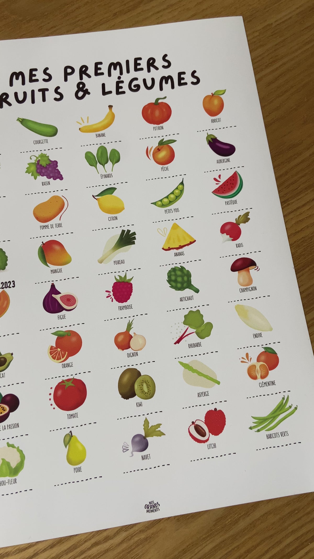 Affiche - Mes premiers fruits & légumes